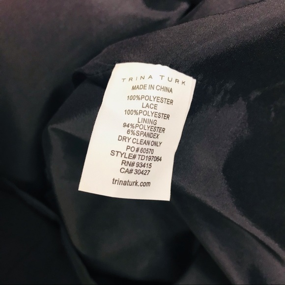 π Host Pick π NWOT Trina Turk Whim AppliqueΜ Lace Trim Crepe Dress - Picture 13 of 14